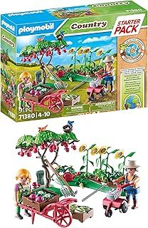 Playmobil 71380 Country Vegetable Garden Starter Pack, organic farm, sustainable toy, fun imaginative role play, playsets suitable for children ages 4+