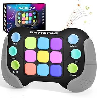 Pop Fast Push Game Fidget Toys, Upgraded Flashing Handheld Game Console for Birthday Presents, Stress Relief Sensory Toy for Autism Kids,Pocket Quick Press Puzzle Gamepad Boys Girls Gifts