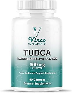 TUDCA Bile Salts Liver detox & Support Supplement - 60 Capsules,500mg per Serving - Tauroursodeoxycholic Acid - Genuine Bile Acid TUDCA with Strong Bitter Taste - Non-GMO & Gluten Free- Made in The UK