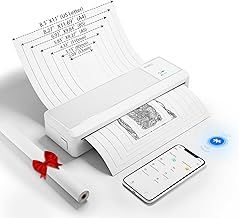 vretti Portable Printers Wireless 304 DPI,P83 Inkless Printer,Thermal Printer A4 Compatible with Android and iOS,Portable Thermal Printer for Travel,Home,Study,Office