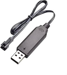 Battery Charger Cable USB Charging Cord 3.6V 3.7V for LiPo Rechargeable Batteries Pack SM-2 Pin Plug Used on RC Toys Car TANK Trucks Trains Boat