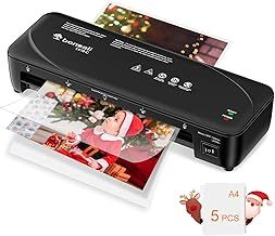 Bonsaii A4 Laminator Machine with Never Jam Technology, Dual Heat Settings, High-Speed Laminating, Max 230mm Width (A4 Size) - Ideal for Home, Office, and School Use,Black (L418-C)