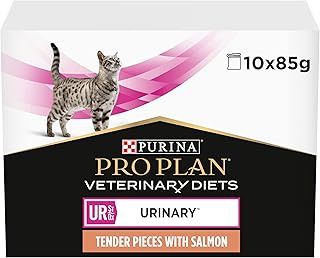 PRO PLAN VETERINARY DIETS UR Urinary Wet Cat Food Salmon 10x85g, Pack of 4