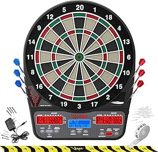 Viper 850 Electronic Dartboard, Ultra Bright Triple Score Display, 50 Games With 470 Scoring Variations, Regulation Size Target-Tested-Tough Segments Made From High Grade Nylon, Includes 6 Darts,