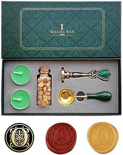 Fancy Letters O Wax Seal Stamp Set, AMTOL European style Wax Seal Stamp Kit Gift Box Set, Vintage Personalized for Letter Cards Invitations(O)