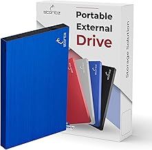 Storite 2.5" Ultra Slim Portable External Hard Drive USB 2.0 with 500GB Memory Expansion HDD Backup Storage, Fast Data Transfer, Hard Disk Compatible with MAC/PC/Laptop/Desktop/Chromebook (Blue)
