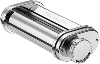 KitchenAid 5KSMPSA Pasta Sheet Roller (Optional Accessory for KitchenAid Stand Mixers),Silver,56mm x 97mm x 25mm