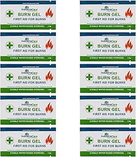 10 Pack Sterile Compact 3.5g Burns/Scalds/Sunburn Sachet Blots Emergency First Aid Gel Rapid Treatment, Soothes & Cools