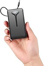 Power Bank Fast Charging, 22.5W Portable Charger 10000mAh, Small Battery Pack USB-C In & Out, Lightweight Powerbank with Built in Cable for iPhone 16/15/14/13/12, Samsung Galaxy, Xiaomi, Android etc