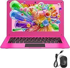 HOARDER 10.1" Mini Laptop for Kids & Students - Windows 10, Intel Celeron N4000, 8GB RAM, 128GB SSD (Expandable), WiFi, Bluetooth, Portable Lightweight Computer for Girls - Rose Pink