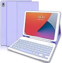 for iPad Case with Keyboard 10.2 inch, for iPad 9th Generation Case with keyboard(2021), Detachable Wireless Keyboard for ipad 9th Generation/8th Gen/7th/Air 3, Pro 10.5, Purple
