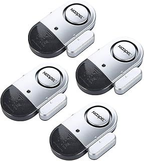 Door Window Alarm 4 Pack Noopel Home Security Ultra-Slim Wireless Magnetic Sensor Burglar Anti-theft 120DB Alarm with Batteries included - DIY EASY to Install (4)