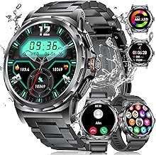 LIGE Military Smart Watch for Men(Answer/Make Call),1.43" AMOLED Always-on Display Smartwatch with 129+ Sport Modes Fitness Tracker/Heart Rate Sleep Health Monitor/5ATM Waterproof for Android iOS