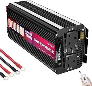 Yinleader POWER INVERTER 5000W /10000W DC TO AC 12V TO 240V 2 UK OUTLETS & USB WITH SOFT START, VOLTAGE DISPLAY CAR CARAVAN CAMPING BOAT