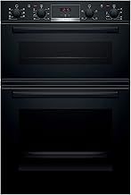 Bosch Home & Kitchen Appliances Bosch MBS533BB0B Serie 4 Multifunction Electric Built In Double Oven With Catalytic Cleaning - Black
