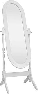 Vida Designs Nishano Cheval Mirror Free Standing Full Length Floor Standing Dressing Mirror Adjustable Bedroom Furniture Wooden, White