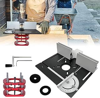 Router Table, Router Lift, Table Saws for Woodworking, Router Table Insert Plate, 51 mm Lifting Kit for Engines with 64-65 mm Diameter Engraving Machine, Durable Aluminum Alloy Material
