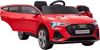 HOMCOM Audi E-tron Licensed 12V Kids' Electric Ride on, Electric Car for Kids, with Parental Remote, Music Lights MP3, Suspension Wheels, for 3-5 Years, Red