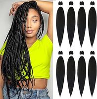 Beyond Beauty EZ Braid Pre Stretched Braiding Hair 8Packs-26inch Professional Yaki Texture Synthetic Hair(#1B)