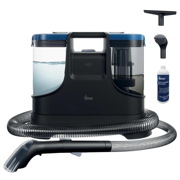 Hoover HS5 Spot Cleaner and Stain Remover - Wash and Dry Carpets, Sofas, Upholstery, Car Seats and Glass, Window Cleaning Accessory, 1.5L Water Tank, Compact, 400W, Ideal for Pets [HS500]
