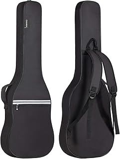CAHAYA Electric Guitar Bag Gig Bag 6mm Padding Padded Backpack with Reflective Bands Soft Guitar Case Black, CY0225