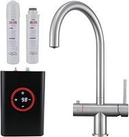 Yamataro 3in1 Boiling Water Tap Instant Hot Water Tap Hot Cold Filtered Boiling Water Kitchen Faucet Stainless Steel (with Boiler and Filter)