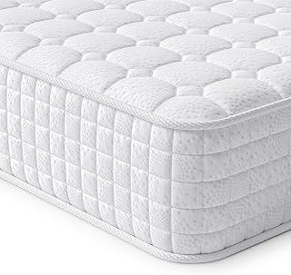 Vesgantti 3FT Single Mattress, 10 Inch Hybrid Mattress with Breathable Memory Foam and Individually Pocket Spring - Medium Firm, White