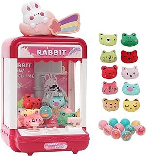 Ark miido Claw Machine for Kids, Mini Arcade Game Toy with Grabber, 10 Dolls & 10 Eggs, Indoor Educational Toy for Girls