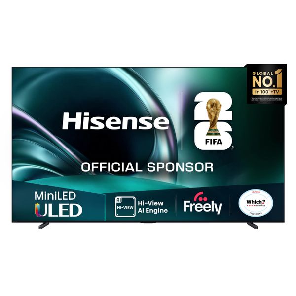 Hisense 85" 85U7QTUK MiniLED QLED 144Hz Smart AI TV - Hi-View AI Engine, 144Hz Game Mode PRO, 2.1 Channel, Dolby Atmos, Quantum Dot Colour, Anti-Reflection with Freely, Disney +, YouTube, Netflix