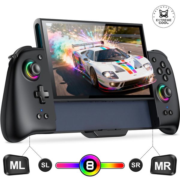 BEBONCOOL GAMING One-Piece Switch Controller for Nintendo Switch 2, Switch 2 Controller for Handheld Grip with Hall Effect Joystick,witch Joycon with Turbo/Programmable/6-Axis/Vibration