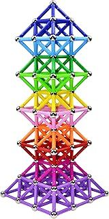 204Pcs Magnetic Building Sticks Blocks Toys, Magnet Educational Toys Magnetic Blocks Sticks Stacking Toys Set for Kids and Adult, Building Toy 3D Non-Magnetic Balls with Storage Bag
