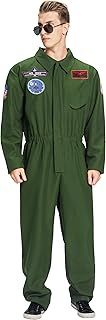 Fighter Jet Pilot Costume Adult Kids Air Force Pilot Fancy Dress Up Outfit for Halloween Christmas Carnival Party
