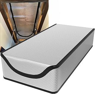 YOUEON Extra Thick Attic Door Insulation Cover 54"x25"x11", Double Bubble Attic Stairs Insulation Cover for Pull Down Stair, Energy Saving Tent with Easy Access Zipper