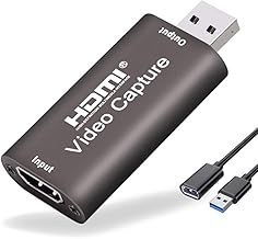 Video Capture Card HDMI to USB 3.0 Audio Video Grabber 1080p/4k Live Broadcasting, No Power Required