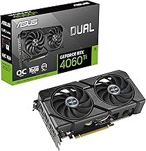ASUS Dual GeForce RTX 4060 Ti EVO 16GB GDDR6 (PCIe 4.0, 16GB GDDR6, DLSS 3, HDMI 2.1a, DisplayPort 1.4a, 2.5-Slot Design, Axial-Tech Fan Design, 0dB Technology)