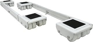 Extendable Appliance Furniture Rollers, Max Load 545kg, Adjustable Length 40-63.5cm, 1 Pack(2 Pieces)/1 Pair, White