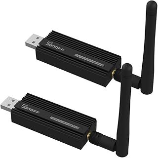2 pack Sonoff Universal Zigbee 3.0 USB Dongle Plus Gateway with Antenna for Home Assistant, IoBroker, Zigbee2MQTT