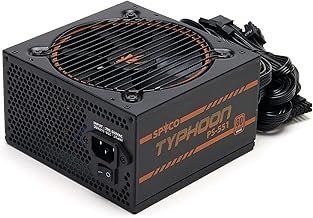 SPYCO - Typhoon PS-551 Gaming PSU, 550W 80 PLUS Bronze, Silent Fan, Teapo Capacitors, ATX Quiet Power Supply, Compact Size 5.5 x 6 x 3.4 Inch, Ideal for PC Gaming, 550 W
