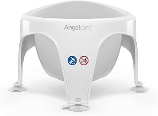 Angelcare - Baby Bath Seat - Soft Touch Support - Water Level Indicator - Fixation by Suction Cups - Grey
