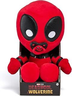 Simba Babypool plush figure, 26 cm, detailed superhero baby from the MARVEL Studios film Deadpool & Wolverine, toy for fans and collectors aged 15 and over