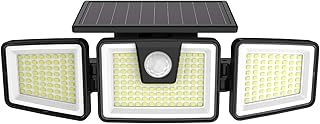 CLAONER Solar Lights Outdoor, Upgraded 216 LED Motion Sensor Security Light with 360° Wide Lighting Angle, Easy to Install, IP65 Waterproof Durable Solar Powered Flood Lights for Outside