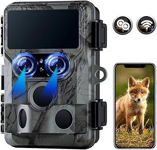 VOOPEAK Pro 4K 60MP WiFi Trail Camera | Starlight Night Vision & No-Glow IR Wildlife Camera| IP66 Waterproof for Fox Hunting UK 120°Wildlife Hunting Camera