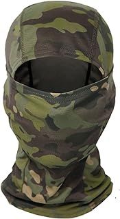 Mens Camouflage Balaclava, Full Face Mask Breathable Hood Ninja Headwear for Sports Hunting Cycling Motocycling