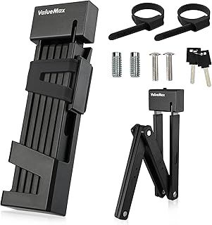 ValueMax Folding Bike Lock | Heavy Duty Folding U Lock with Keys | 1m High Security Bike Lock for Bicycles, Motorcycles, Scooters, and Doors