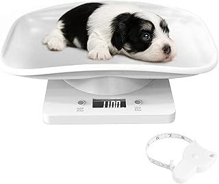 Nuscen Puppy Scales 10KG Digital Pet Scale with Tape Measure, Unit g/ml/oz/lb Conversion, For Newborn Cats, Dogs, Hamsters, Kitten