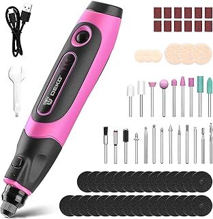 Mini Cordless Rotary Tool:DEKOPRO 3.6V Rotary Tool Variable Speed Display with Type-C Charging, Power Rotary Tool with 70 Accessories for Sanding, Engraving, Polishing, Drilling, Cutting, DIY