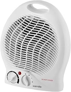 Warmlite WL44002 Thermo Fan Heater with 2 Heat Settings and Overheat Protection, 2000W, White
