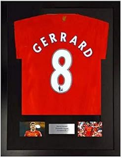 Frame For Any Signed Football Shirt Front or Back, Free Personalised Plaque, 600mm x 800mm, Black