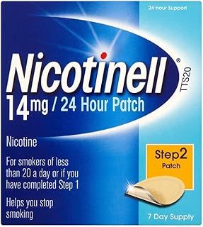 Nicotinell Nicotine Patch, Quit Smoking Aid Step 2, 24 Hour Patch, 14 mg, Pack of 7