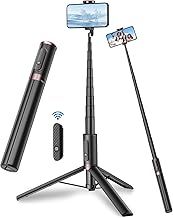 TONEOF 67" Selfie Stick Tripod, All-in-1 Phone Tripod Stand Video Kits with Integrated Wireless Remote,Portable,Lightweight,Extendable Tripod for Selfies/Live/Video Recording/Travel-Black